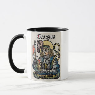 Sankt Georg aus der Nürnberger Chronik Tasse