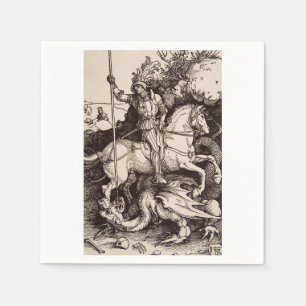 Sankt Georg und der Drache von Dürer Serviette