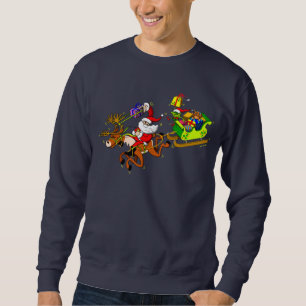 Sankt Geschenk-Lieferung mit einem Slingshot! Sweatshirt