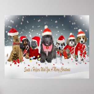 Sankt Helfer-frohe Weihnacht-Plakat Poster