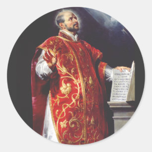 Sankt Ignatius von Loyola Runder Aufkleber