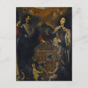 Sankt Jakobus der Ältere von der Schule von Madrid Postkarte