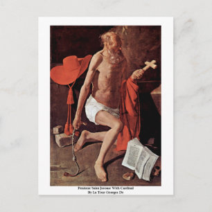 Sankt Jerome mit Kardinal Postkarte