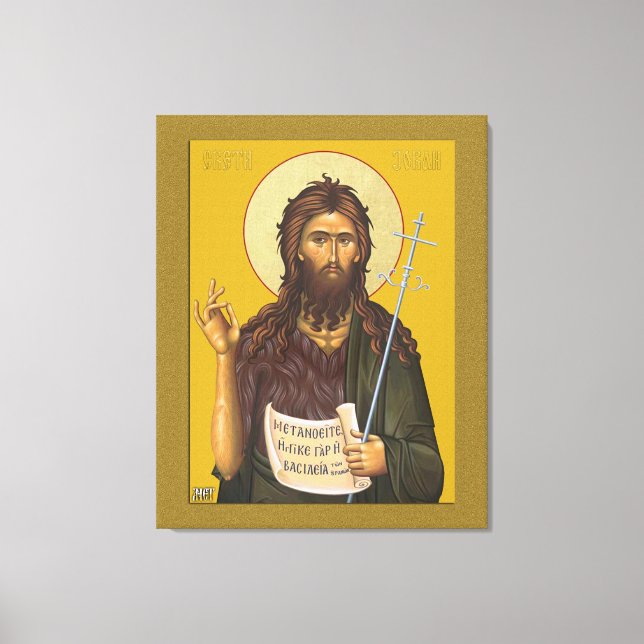 Sankt Johannes, Gebetssymbol Leinwanddruck (Vorderseite)