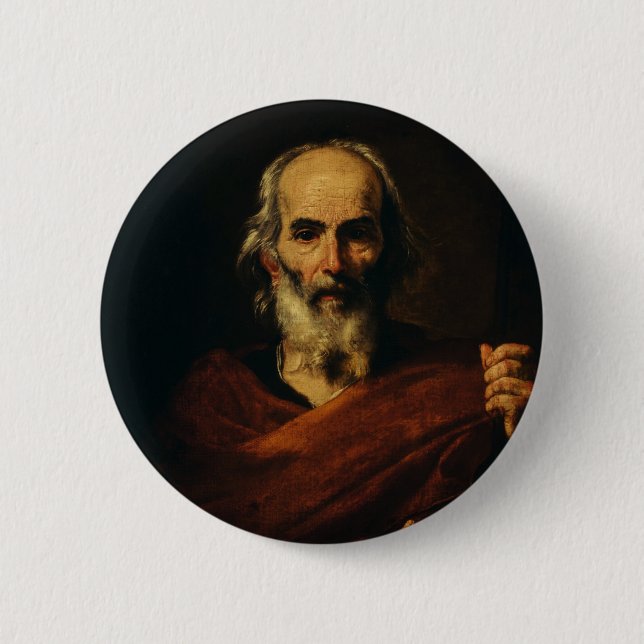 Sankt Joseph von Jusepe de Ribera Button (Vorderseite)