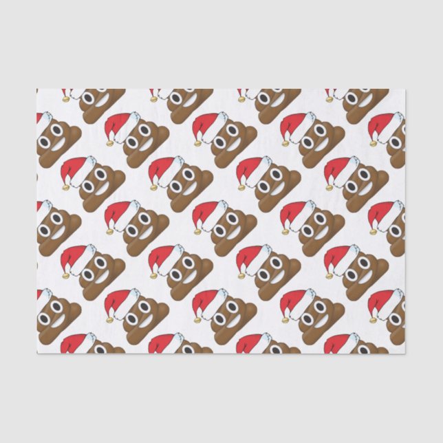 Sankt kacken Weihnachtsgeschenk-Verpackung Emoji Seidenpapier (Vorderseite)