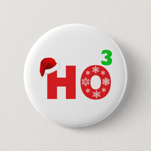 Sankt lacht am Weihnachten Button (Vorderseite)