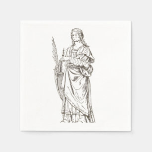 Sankt Lucia von Bernardino Luini Serviette