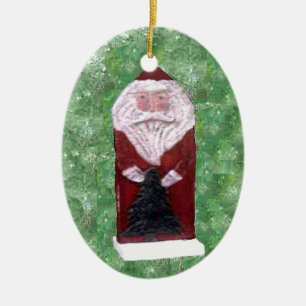 Sankt mit Baum-Verzierung Keramik Ornament
