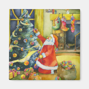 Sankt mit Garn-Bällen: Weihnachtsmagnet Magnet