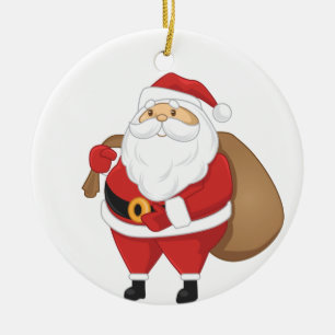 Sankt mit Tasche der Geschenke Keramik Ornament