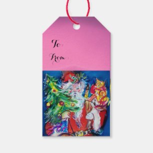SANKT MIT WEIHNACHTSBAUM UND GESCHENKEN GESCHENKANHÄNGER