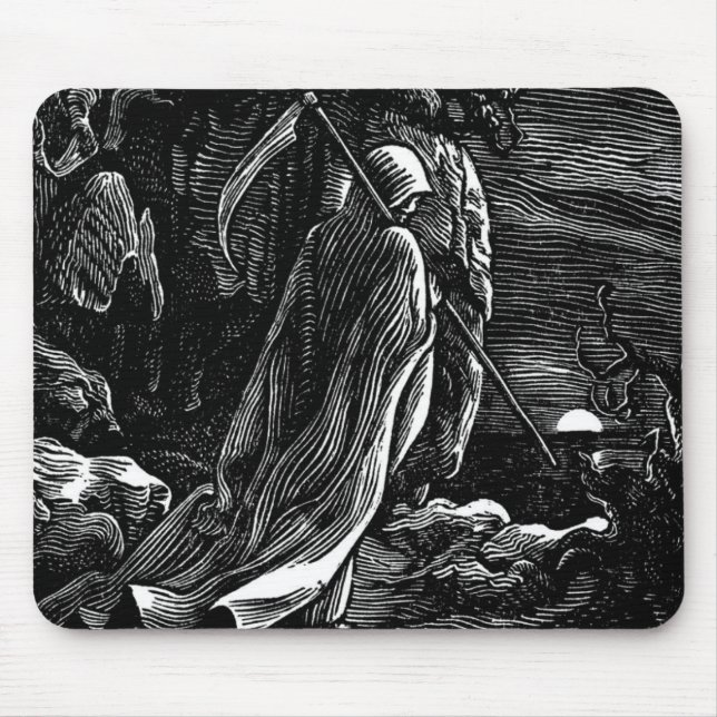 Sankt Muerte (mexikanischer grimmiger Sensenmann) Mousepad (Vorne)