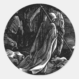 Sankt Muerte (mexikanischer grimmiger Sensenmann) Runder Aufkleber
