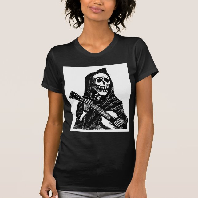 Sankt Muerte (mexikanischer grimmiger Sensenmann) T-Shirt (Vorderseite)