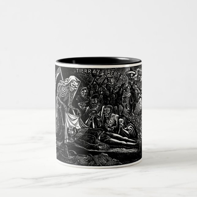 Sankt Muerte und der Soldat C. Mexiko 1951 Zweifarbige Tasse (Mittel)