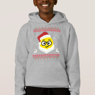 Sankt-Nerd-Augen-Lächeln Emoji hässliches Hoodie