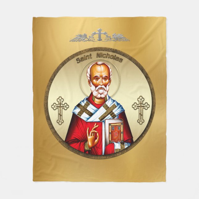 Sankt Nikolaus Fleecedecke (Vorderseite)