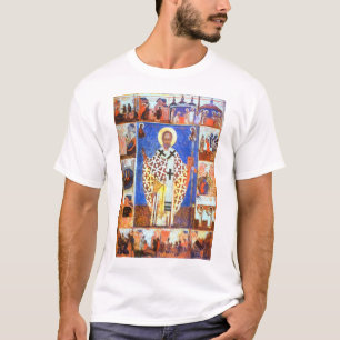 Sankt Nikolaus mit Szenen von seinem Life2 T-Shirt