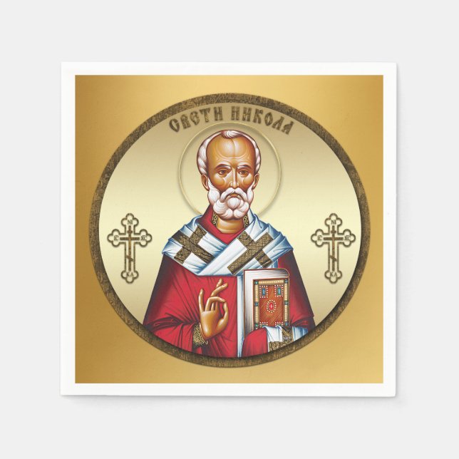 Sankt Nikolaus Serviette (Vorderseite)