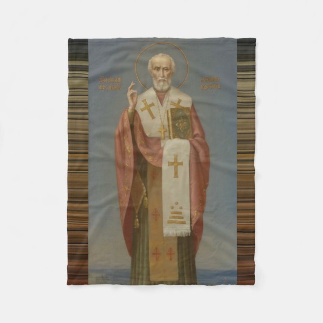 Sankt Nikolaus von Myra Bischof Fleecedecke (Vorderseite)