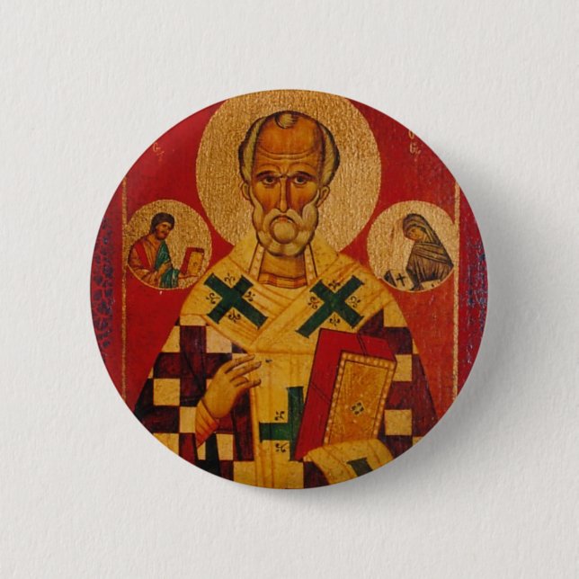 Sankt Nikolaus von Myra Button (Vorderseite)