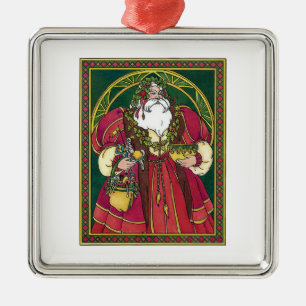 Sankt- Nikolausverzierung Silbernes Ornament