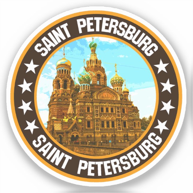 Sankt Petersburg Aufkleber (Vorderseite)
