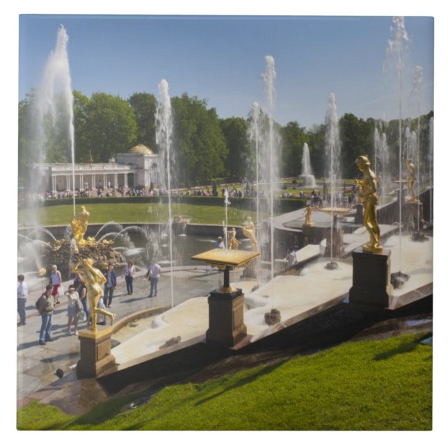 Sankt Petersburg, Grand Cascade-Brunnen Fliese (Vorderseite)