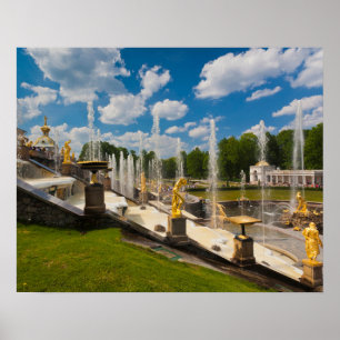 Sankt Petersburg, Grand Cascade Brunnen Poster