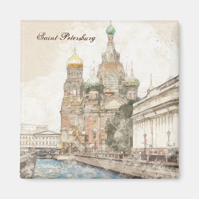 Sankt-Petersburg, Russland Magnet (Vorne)
