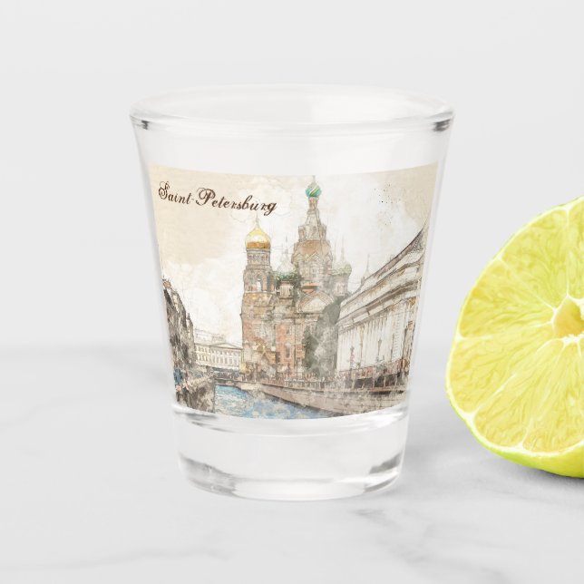 Sankt Petersburg Russland Schießglas - Reisegesche Schnapsglas (Vorderseite)