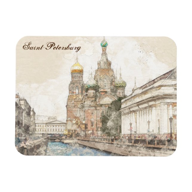 Sankt Petersburg Russland Souvenir Magnet - Landsc (Horizontal)