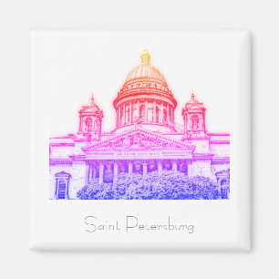 Sankt Petersburg Russland Stadt Aussicht Landschaf Magnet