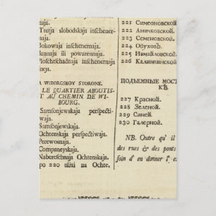 Sankt Petersburg, Russland Titel Seite Index Seite Postkarte