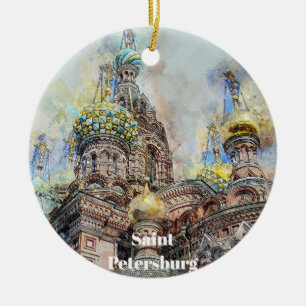 Sankt Petersburg Russland Weihnachtsschmuck
