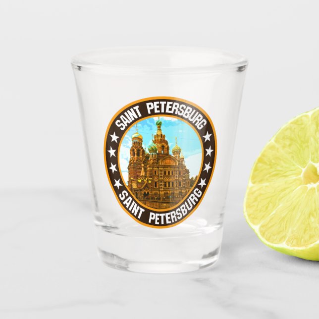 Sankt Petersburg Schnapsglas (Vorderseite)