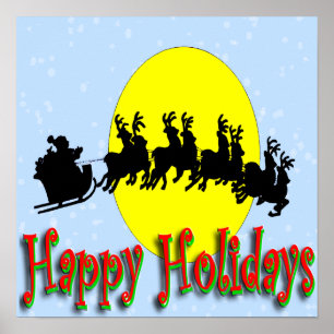 Sankt Pferdeschlitten-Plakat Poster