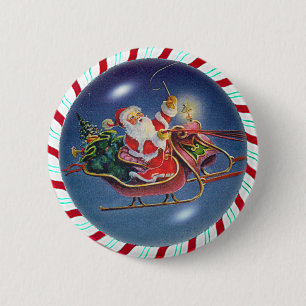 SANKT, PFERDESCHLITTEN U. ZUCKERSTANGE-KRANZ BUTTON