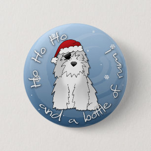 Sankt-Piraten-alter englischer Schäferhund Button