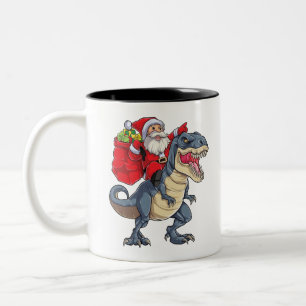 Sankt-Reitdinosaurier T rex T-Shirt Zweifarbige Tasse