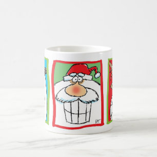 Sankt-, Ren-u. Snowman-WeihnachtsCartoon-Tasse Kaffeetasse
