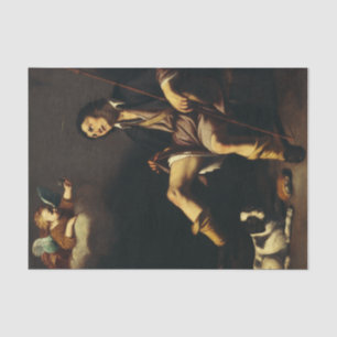 Sankt Rochus und der Engel von Guy François Seidenpapier