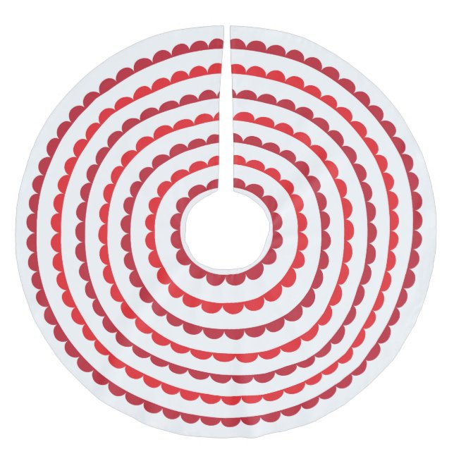 Sankt-Rot bogt Baumrock aus Polyester Weihnachtsbaumdecke (Vorderseite)