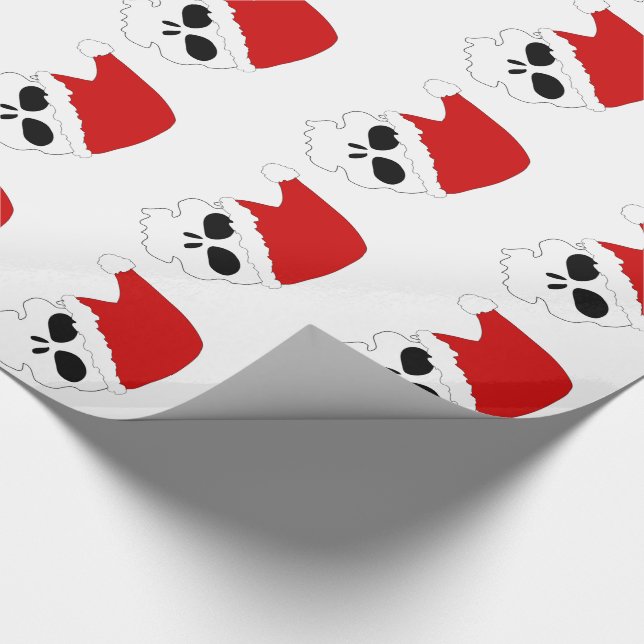 Sankt-Schädel/WeihnachtsPackpapier Geschenkpapier (Ecke)