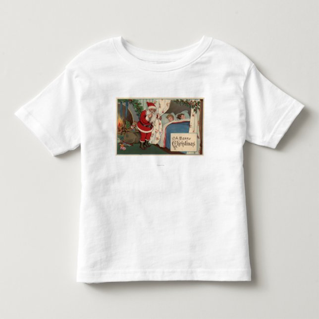 Sankt, schlafende Kinder beobachtend Kleinkind T-shirt (Vorderseite)