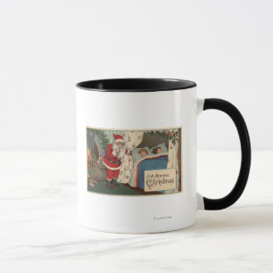 Sankt, schlafende Kinder beobachtend Tasse