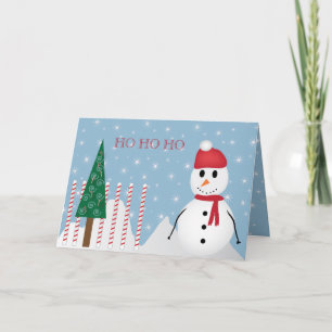Sankt-Schneemann-Zuckerstange-Karte Feiertagskarte