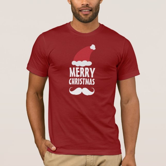 Sankt-Schnurrbart-frohe Weihnacht-Shirt T-Shirt (Vorderseite)