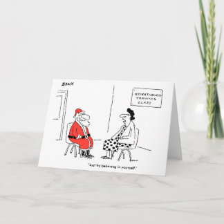 Sankt-Selbstsicherheit-Weihnachtskarte Feiertagskarte
